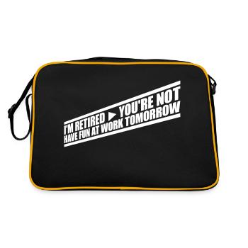 have fun at work - Retro Tasche - Schwarz/Gold - Hinten