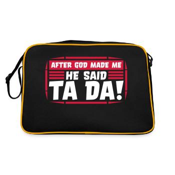 after god made me - Retro Bag - black/gold - Back