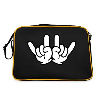 Mains de roche - Sac Retro - noir/or - Dos