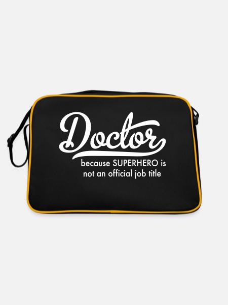 doctor - Retro Tasche - Schwarz/Gold - Hinten