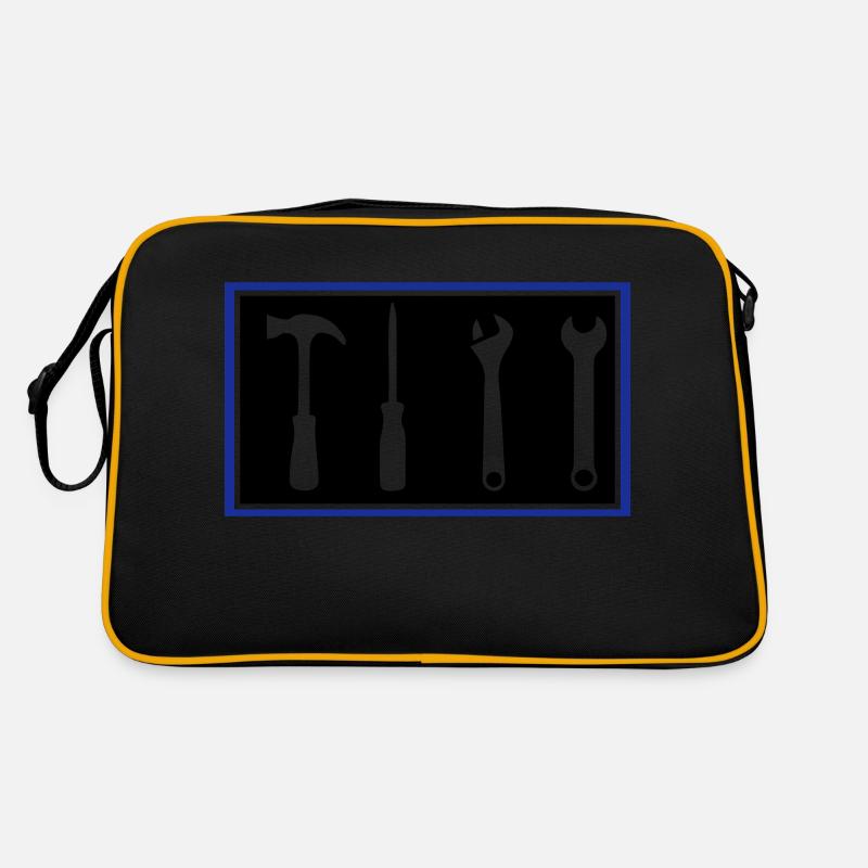 werkzeug - Retro Tasche - Schwarz/Gold
