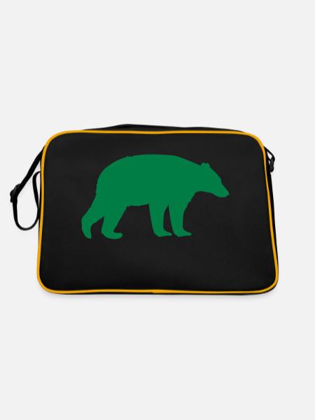 bär - Retro Tasche - Schwarz/Gold