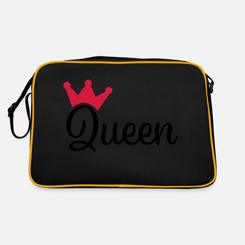Queen mit Krone Retro Tasche