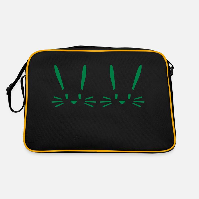 2 lapins équipe deux amis verts équipe de fête cool Sac Retro