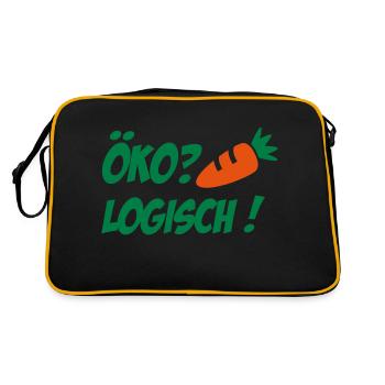 Ecologically - Retro Bag - black/gold - Back