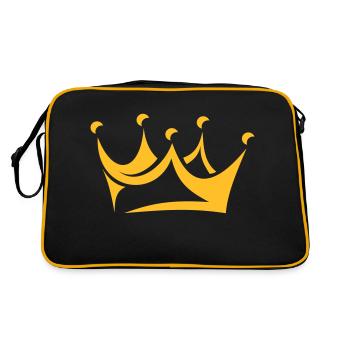 Krone - Retro Tasche - Schwarz/Gold - Hinten