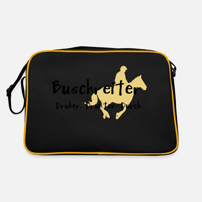 2541614 10447405 Buschreiter - Retro Tasche - Schwarz/Gold