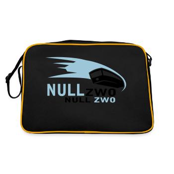 0202 - 10cm x 6cm - Retro Tasche - Schwarz/Gold - Hinten