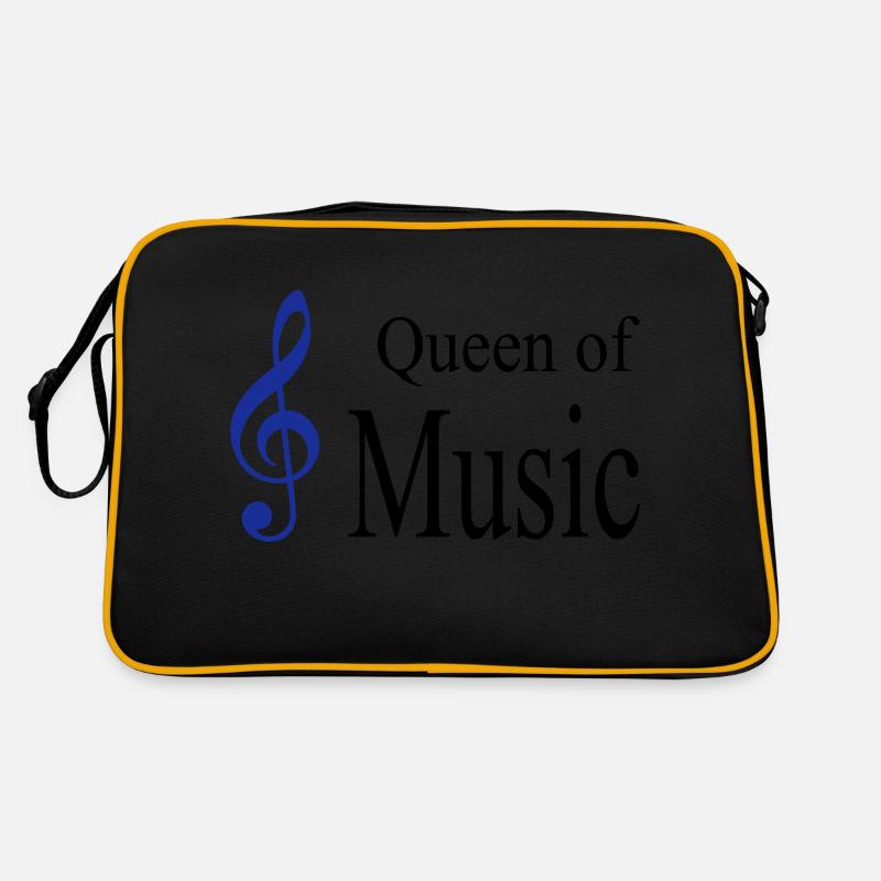 musik - Retro Tasche - Schwarz/Gold