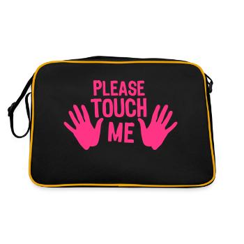 please touch me touch me hand hand - Retro Bag - black/gold - Back
