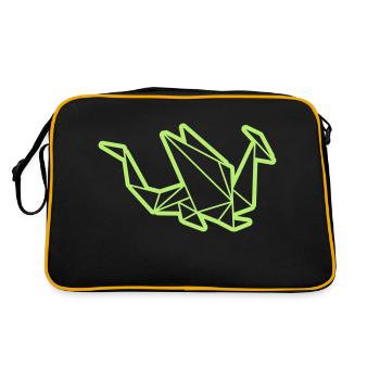 Origami: stolzer Drache - Sac Retro - noir/or - Dos