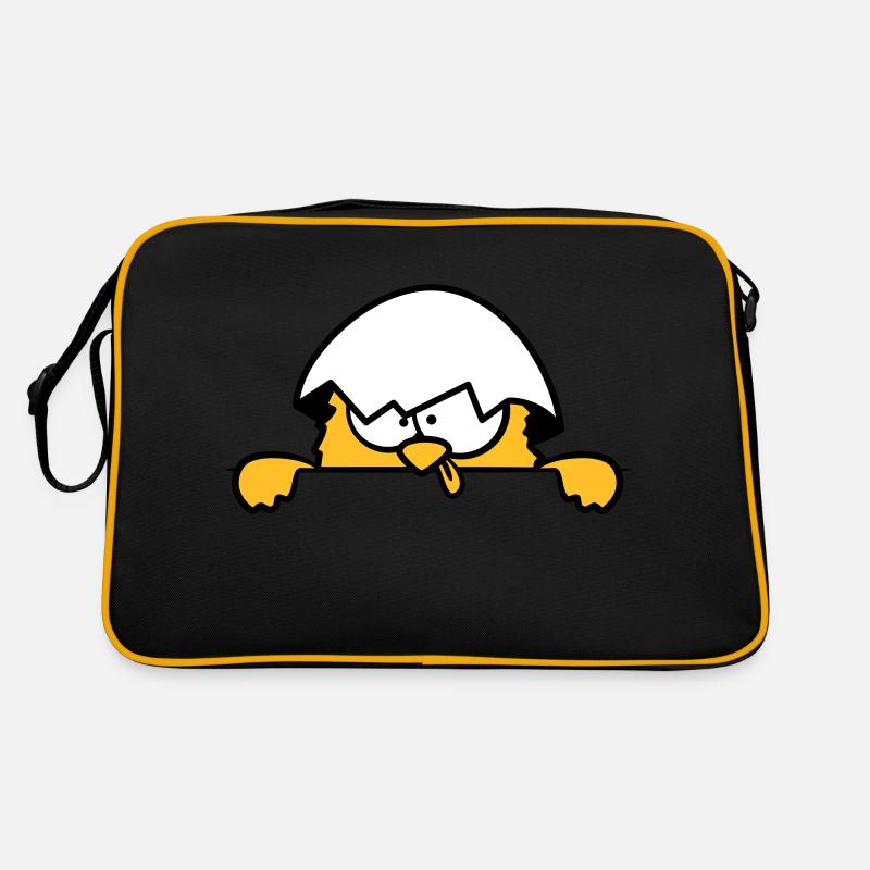 Crazy chicks behind wall Retro Bag