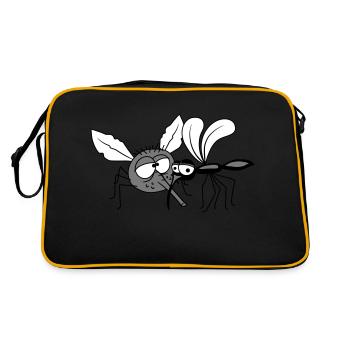 2 amis équipe couple petit schnake moustique sang tr - Sac Retro - noir/or - Dos