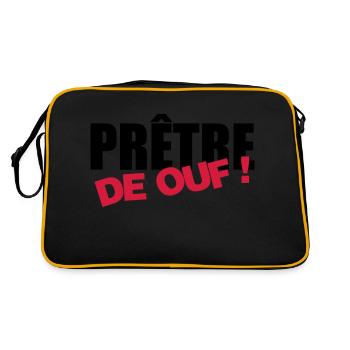 Pfarrer / Priester / Katholisch / Religion - Retro Tasche - Schwarz/Gold - Hinten