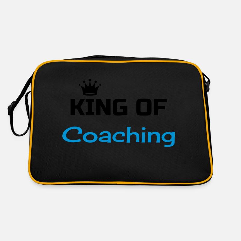 Coach / Coaching / Trainer / Sport - Retro Tasche - Schwarz/Gold