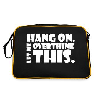 HANG ON. LET ME OVERTHINK THIS. Gift thinker - Retro Bag - black/gold - Back