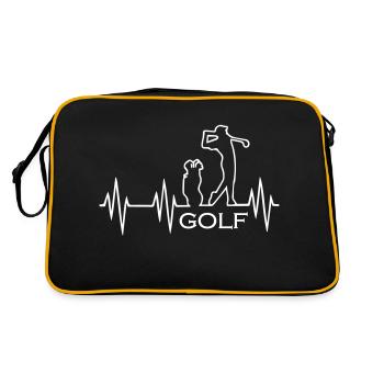 Golf battement de cœur - Sac Retro - noir/or - Dos