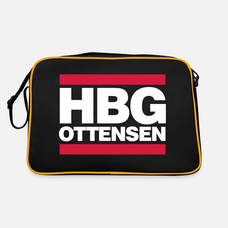 Hamburg Ottensen (HBG Ottensen) - Retro Tasche - Schwarz/Gold
