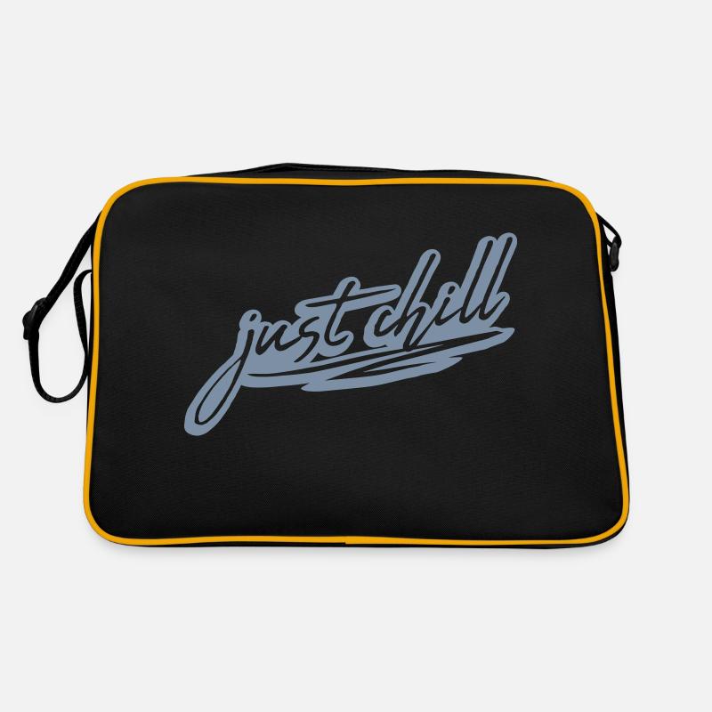 Just Chill Text Logo Sac Retro