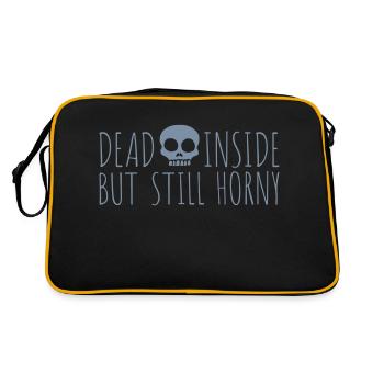 dead inside but horny - Retro Bag - black/gold - Back
