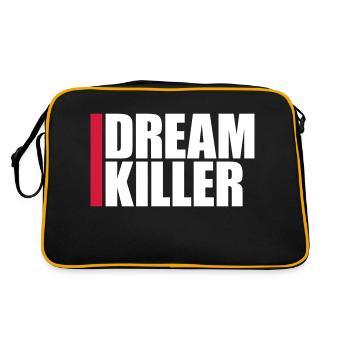 dream killer pessimists quote - Retro Bag - black/gold - Back