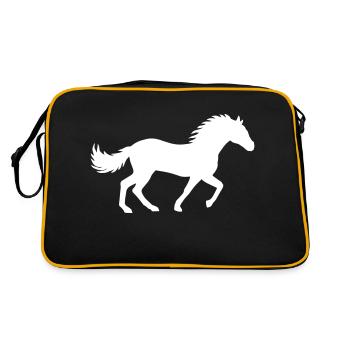 Conception de silhouette de cheval de course - Sac Retro - noir/or - Dos