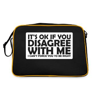 Vous n’êtes pas d’accord avec moi - Sac Retro - noir/or - Dos