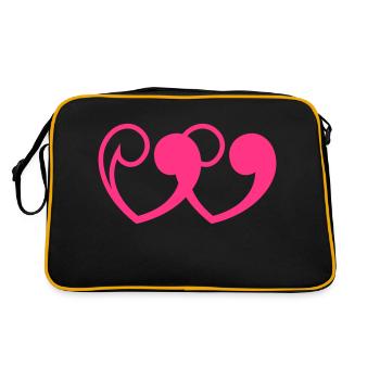 Cœur Pieds d’oie - Sac Retro - noir/or - Dos