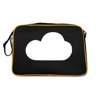 Weather Cloud Clouds Rain Sky Vector 15 - Retro Bag - black/gold - Back