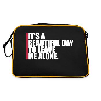 leave me alone day - Retro Bag - black/gold - Back