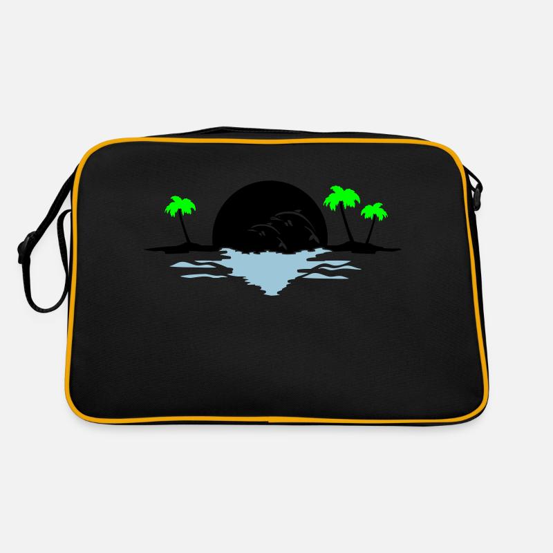 sunset delfine Retro Tasche