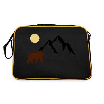 Ours de montagne - Sac Retro - noir/or - Dos