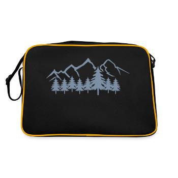 mountains - Retro Tasche - Schwarz/Gold - Hinten