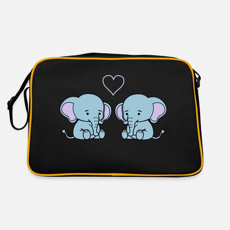 elephant love Retro Tasche