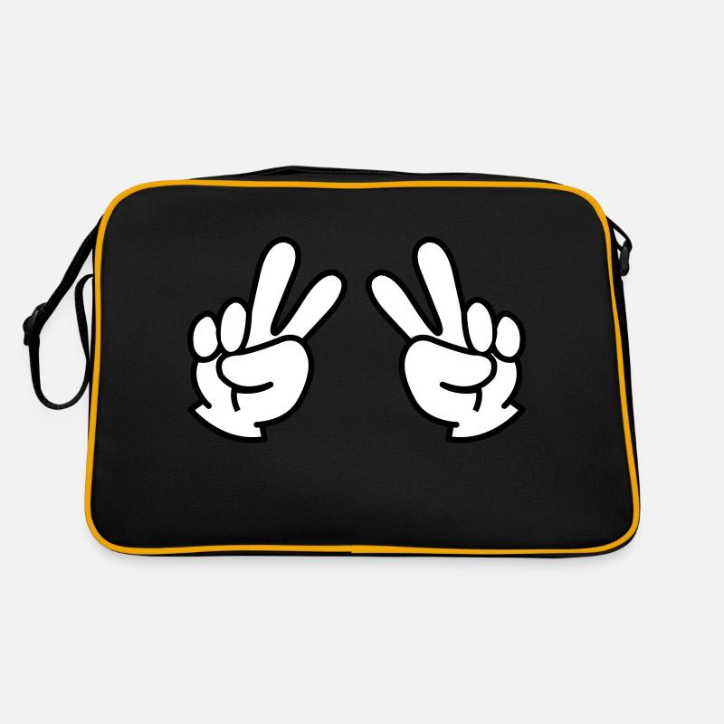 peace hand 2 Retro Tasche