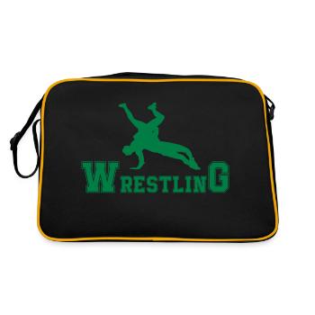 wrestling - Retro Tasche - Schwarz/Gold - Hinten