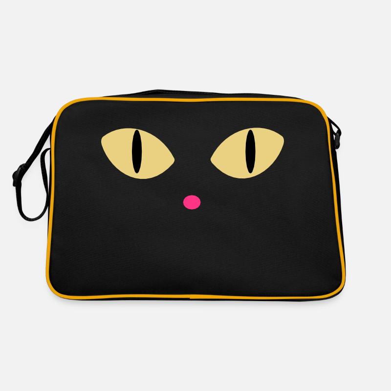 Gelbe Augen Retro Tasche