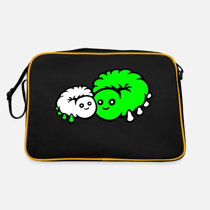 2 Raupe Mama Papa Kind Familie Mutter Vater süß Retro Tasche