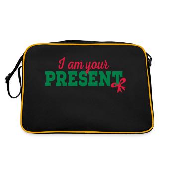 Christmas - Retro Tasche - Schwarz/Gold - Hinten