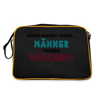 JUNGS MACHEN JUNGS - Retro Tasche - Schwarz/Gold - Hinten
