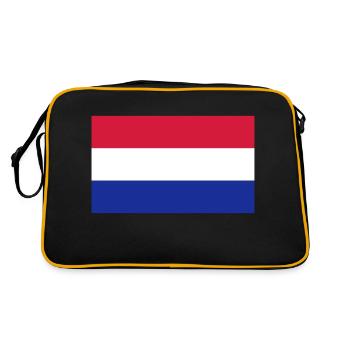 Netherlands, Niederlande - Retro Tasche - Schwarz/Gold - Hinten