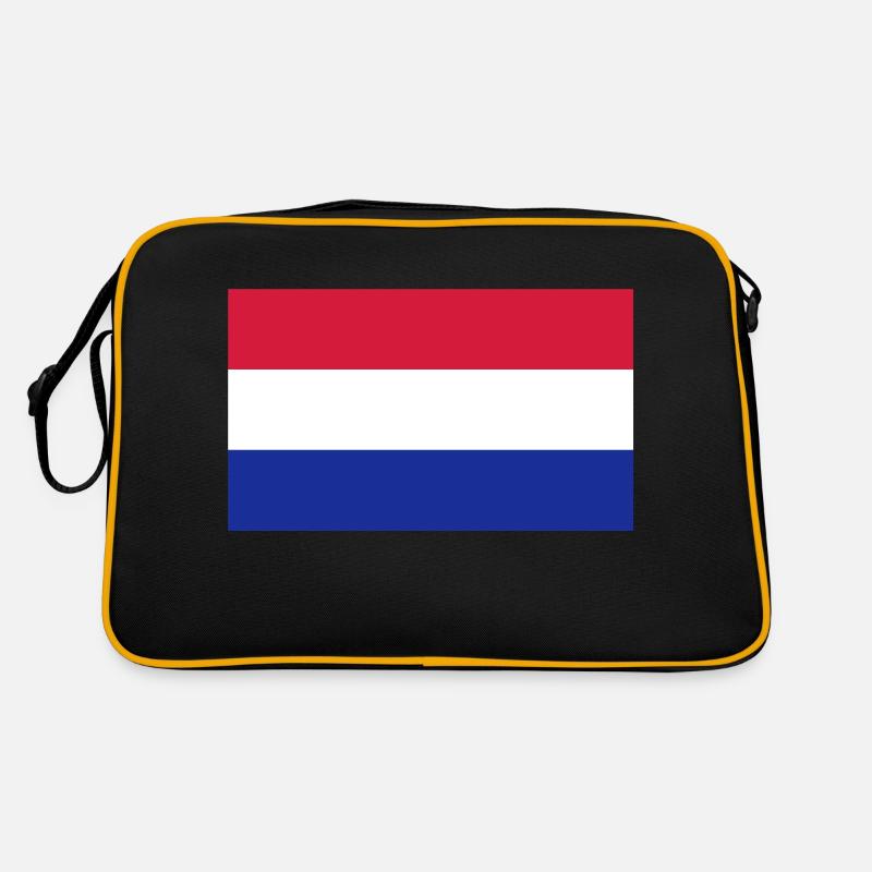 Netherlands, Niederlande - Retro Tasche - Schwarz/Gold