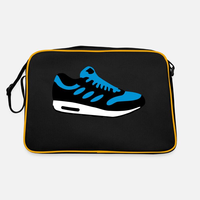 schuh__f3 - Retro Tasche - Schwarz/Gold