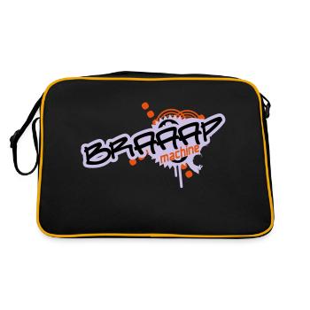 Braaap Machine - Retro Tasche - Schwarz/Gold - Hinten