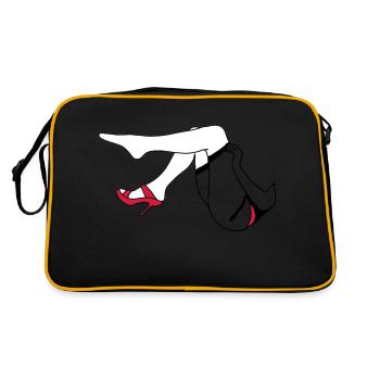 jambes de femme_d1 - Sac Retro - noir/or - Dos