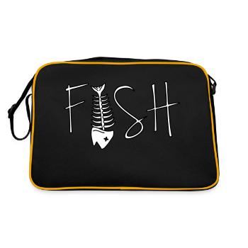 Fish - Retro Bag - black/gold - Back