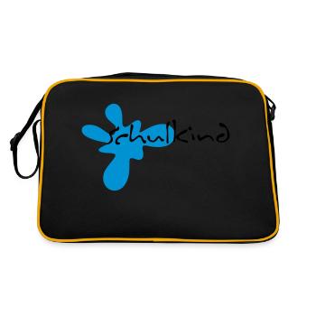 schulkind - Retro Tasche - Schwarz/Gold - Hinten