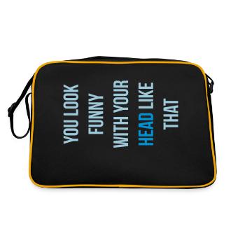 You look funny with your head like that - Retro Tasche - Schwarz/Gold - Hinten