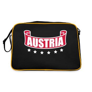 Austria Banner Logo - Sac Retro - noir/or - Dos