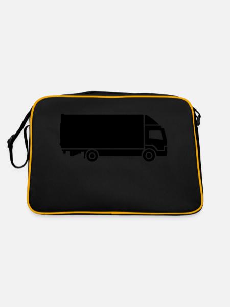 LKW - Retro Tasche - Schwarz/Gold - Hinten